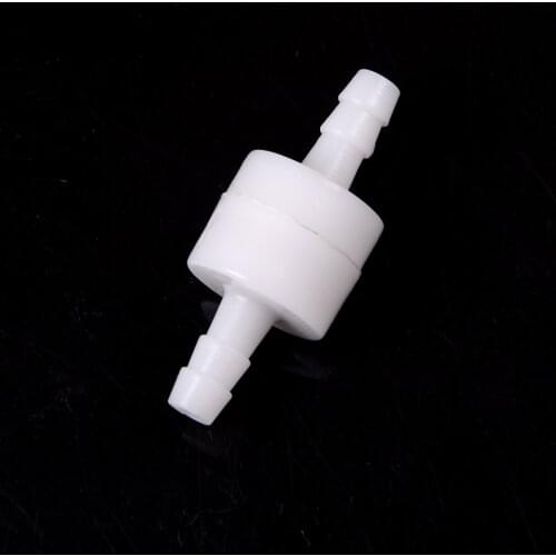 White 6mm Plastic One Way Inline Check Valve Fuel Gas Liquid Water High Quality 1PCS