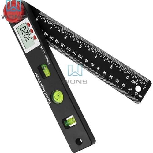 230mm 4in1 Digital Protractor Angle Ruler Spirit Level Universal Level Ruler Woodworking Angle 360 Degree Angle Protractor