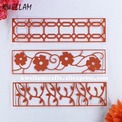 Flowers Leaves Geometric Patterns Metal Die cutting Dies For DIY Scrapbooking Photo Album Embossing Folder KW8030514