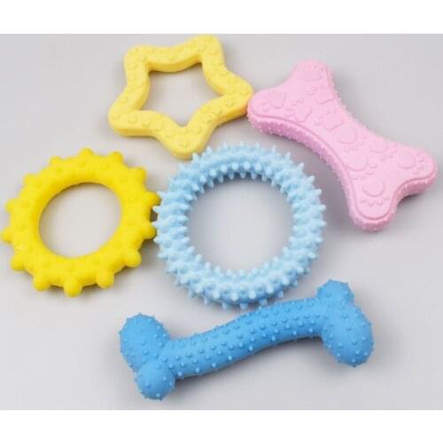 Pet Toy Dog Ball Pet Tooth Cleaning Chewing Rubber Toys for Small Dogs Rubber Dog Toy Pet Teething Dog Favors Bite Dog Rope Toy