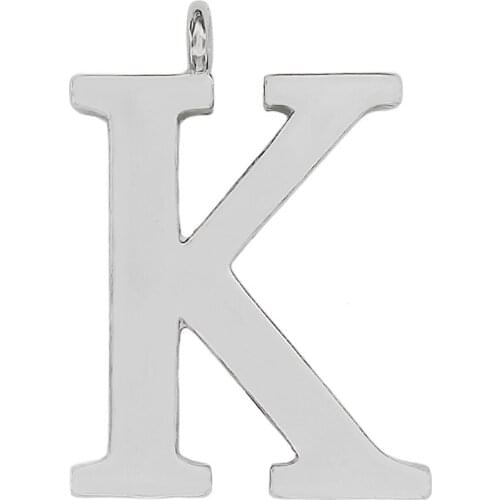 Customize Design Factory Directly Selling Zinc Alloy Alphabet Letters K Pendants A-Z Letters Jewelry