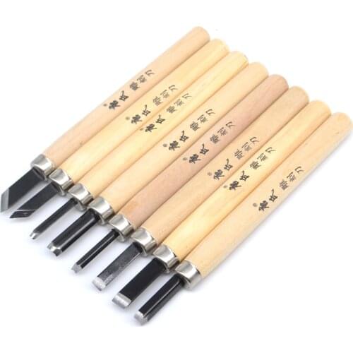 8pcs Wood Carving Tools Woodcut Knife Scorper Cutter Graver Engraving Nicking Scalpel DIY Tool Scribing Woodworking Hobby Knifes