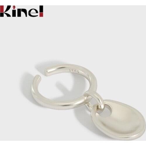 Kinel INS Fashion Silver 925 Jewelry Party Rings for Women Vintage Geometric Handmade Punk Hiphop Party Gifts