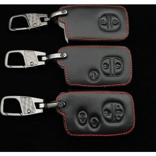 Leather Car Key Cover Case For Toyota Highlander Land Cruiser Riez 86 Hilux Innova Fortuner Rav4 Camry Prado Shield Shell