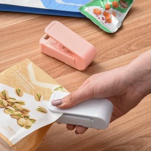 Portable Mini Sealer Home Heat Bag Plastic Food Snacks Bag Sealing Machine Food Packaging Kitchen Storage Bag Clips Wholesale