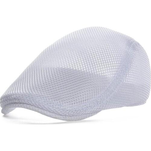 VOBOOM Summer Flat Cap for Men Mesh Cabbie Newsboy Women Gatsby Hat Beret Ivy Caps Man Breathable Headpiece Boina 126