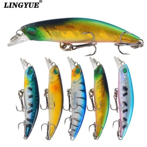 LINGYUE New JERKBAIT Fishing Lure 65mm/4.2G Sinking Minnow Wobbler Hard Lure Bass Pike peche isca artificial Bait Tackle Dive 3m