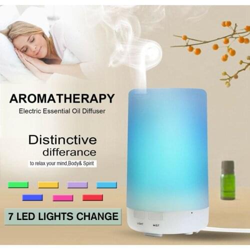 125ML Mini Air Humidifier Ultrasonic USB Aroma Diffuser 7Color Led Night Light Aromatherapy Essential Oil For Home Car Office
