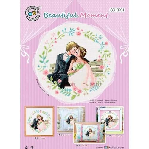 G Counted Cross Stitch Kit Fan blowing a fan Handmade Needlework For Embroidery 14ct Cross Stitch SODA 3231 Good Moment