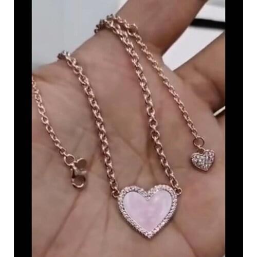 Kakany 2020 Valentines Day New High-quality 925 Sterling Silver Heart-shaped Necklace, A Romantic Holiday Gift For Girlfriend