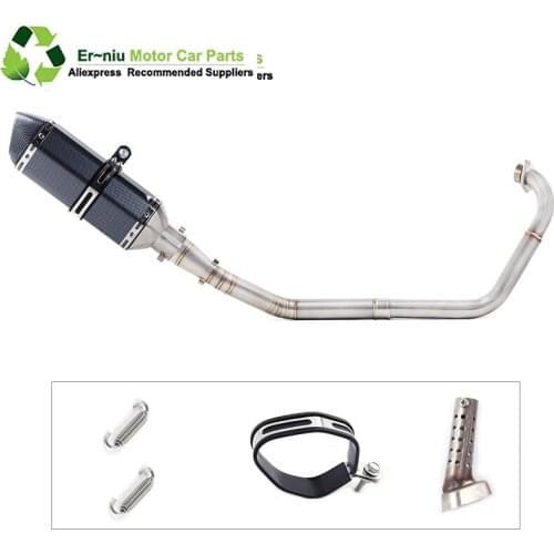 Motorcycle Full Exhaust Escape System Modifed Middle Link Pipe Slip On For yamaha YZF-R125 YZF R125 2008-2017