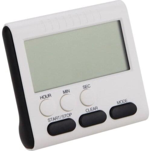 Portable Digital Screen Kitchen Timer Large Display Digital Timer Square Cooking Count Up Countdown Alarm Clock Sleep Clock