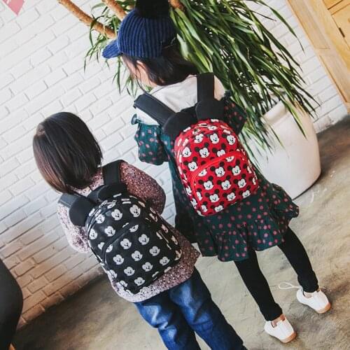Disney new Cartoon Mickey Minnie Mouse Girls Backpack Kids Bag School New Children Boy Backpacks Nylon Kindergarten Bags