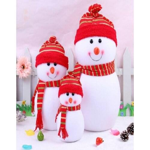 Outdoor christmas decoChritmas Small Snowman With Colorful For Chrismas Cute Christmas Scene Decorations Santa Claus Snowman Xma