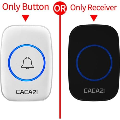 Only Button or Receiver For A10 Two Version ZJ OR YB Home Intelligent Wireless Waterproof Doorbell 300m Range US EU UK AU Plug
