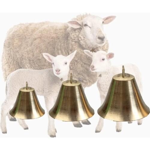 1Pc Thickened Cow Horse Sheep Grazing Copper Bells Large Cattle Sheep Antique Bells Animal Pet Prevent The Loss Zinc Alloy Bells