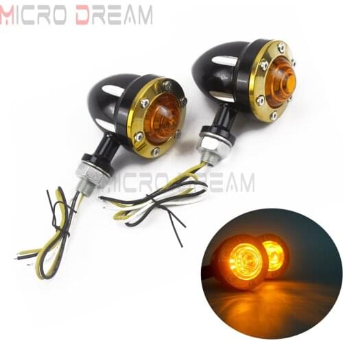 Vintage Brass Motorcycle Custom Turn Signal Indicator For Harley Softail Dyna Road King Amber Blinker Light 10mm Bolt Universal