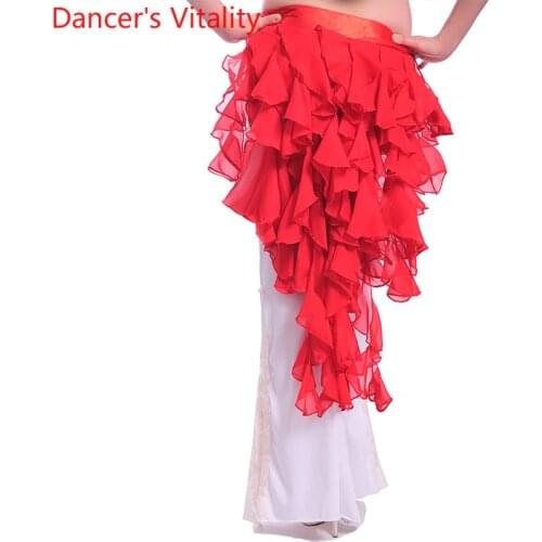 Wholesale belly dance hip scarf chiffon Foxs tail belly dance hip scarf sexy women belly dance chain girls belly dance belt