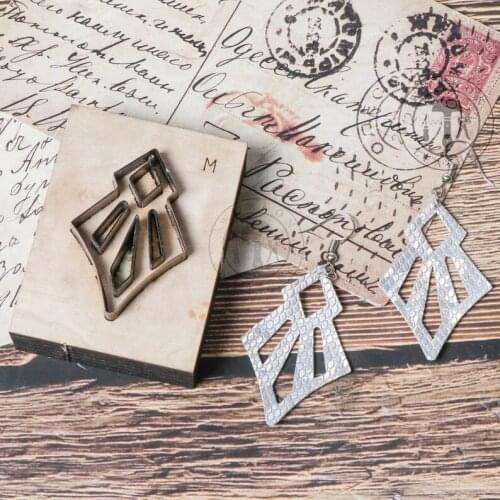 ZONESUN T2 DIY Custom Cutter Leather Earring Cutting Die Leather Cut Out Earring For Steel Rule Die Cutting Machine Press Tools