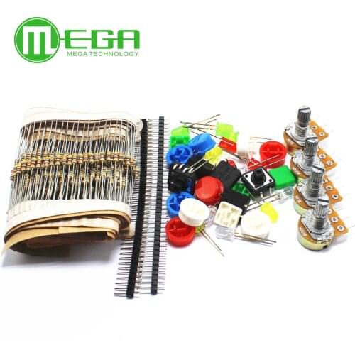Generic parts package Handy Portable Resistor Kit for Arduino Starter Kit UNO R3 LED potentiometer tact switch pin header