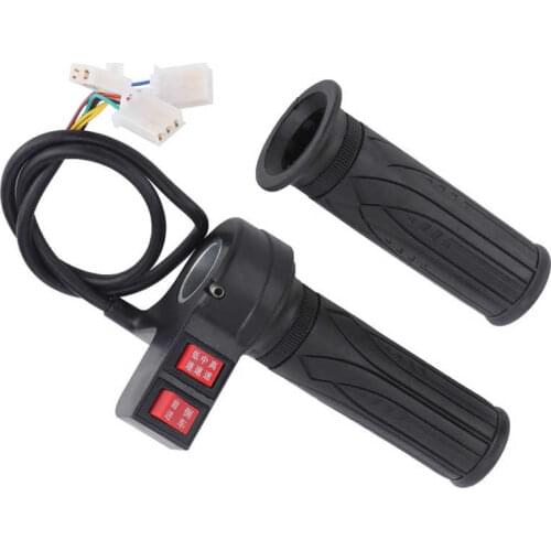 1Pair Electric Bike Throttle 3 Gear Speed Control Throttle Hand Grips Electric Bike Accelerator with Forward Reverse Gear Switch