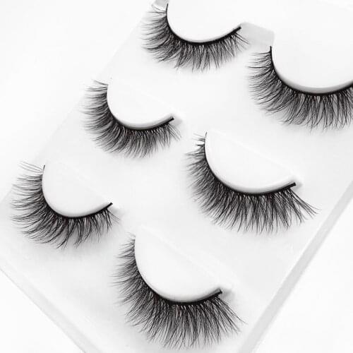 3D Mink False Eyelashes Natural Cross-section Eyelashes Make Up