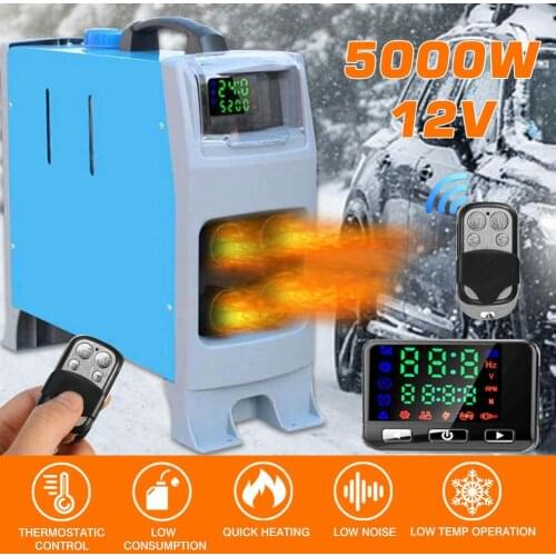 4 Holes Air diesels Heater 5KW Adjustable 12V Car Air Heater LCD Parking Heater For Trucks Motor-Homes Boats Bus Remote Heater