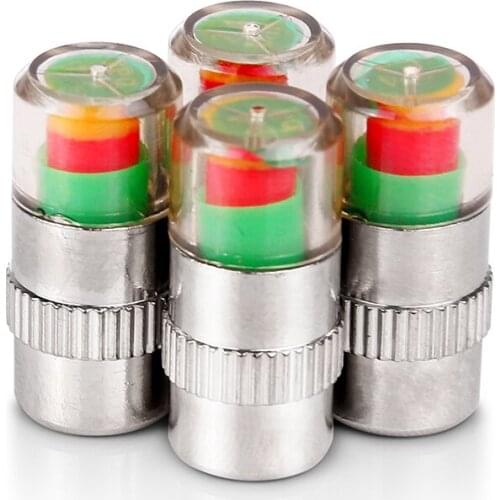 4Pcs Tire Pressure Monitor Tyre Valve Stem Caps Sensor Indicator Eye Alert 36PSI