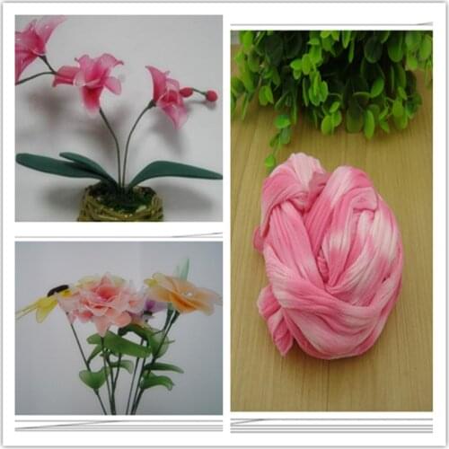 54 colors mix shipping or only one color ship double color stocking flowers/nylon flower /silk flower making/ DIY flowers craft