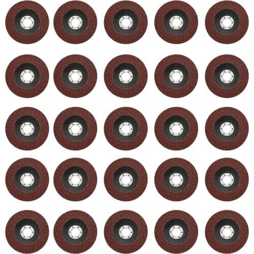 25Pcs 40 Grit Assorted Sanding Grinding Wheel Aluminum Oxide Abrasives Flap Discs Compatible with 4.5'' Angle Grinder