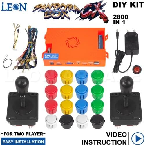 2800 In 1 Arcade Diy Kit Pandora Box Cx Tekken 3 Sanwa Original Arcade Button Style Spanish Arcade Joystick 3d Game Hd 720p