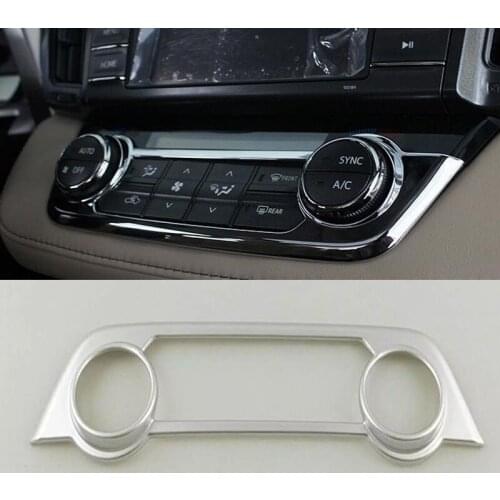 Car Styling ABS Air Conditioning Button Control Panel Cover Trim for Toyota RAV 4 RAV4 2014 2015 2016 2017 Car Accessories
