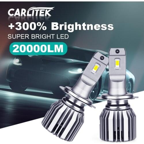 CARLitek H11 Car Headlight Bulb LED Lamp Car H4 Lamp Turbo Moto Light H8 H9 9012 HIR2 Super Brightness For Fog Lights 12V 2X SA
