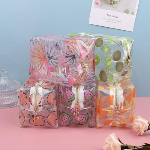 Travel Waterproof Transparent Cosmetic Cute Bags Storage Pouch Makeup Organizer Approved Clear Case Toiletry Bag PVC Zipper