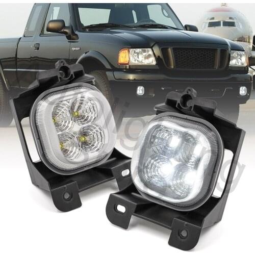 2x LED Fog Light Smoke Lens For Ford F250 F350 F450 F550 Ranger(W/O STX Model)2004-2005 Led Driving Lamp