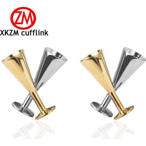 Formal Golden silvery goblet Cufflink for Mens Suits Buttons Geometric Wedding Cufflink French Grooms Shirt Brand Cuff Links