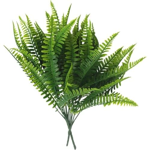 Artificial Plant Decorative Fake Shrub Artificial Fern Mini Fake Plants for Flower Arrangement Home Garden Wedding Decoration