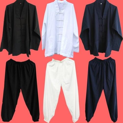 Summer&Spring Taoist clothing suits marital arts kung fu clothes Taoism uniforms white/black/dark blue