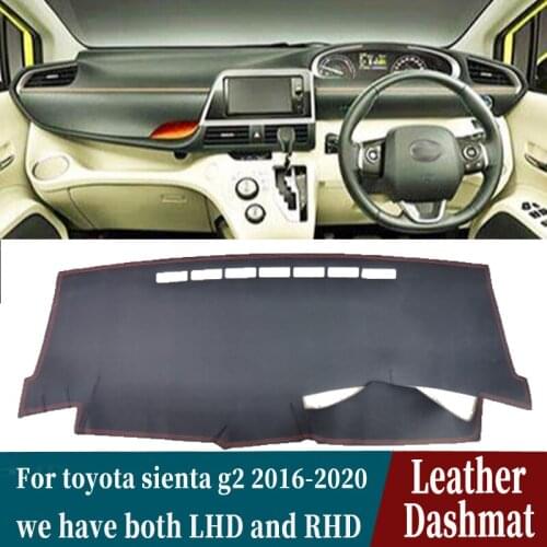 For toyota Sienta g2 2016 2017 2019 2020 2021 Leather Dashmat Dashboard Cover Pad Dash Mat Carpet Car-Styling accessories