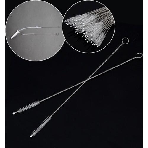Kitchen Cleaning Brushes 10pcs Nylon Bottle Straw Household Cleaning Brush Set Bristle Kit Tube Bottle Straw Washing Cleaner