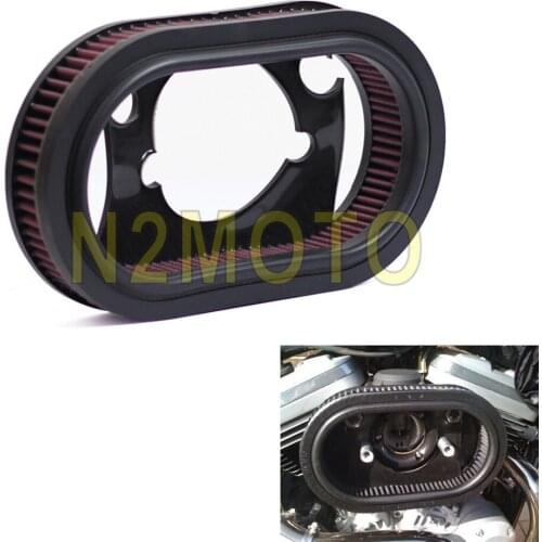 Motorcycle Red High-Flow Air Filter for Harley Dyna Softail FLT FXR FXD FXST FLST 1984-1999 Replacement Air Cleaner Intake
