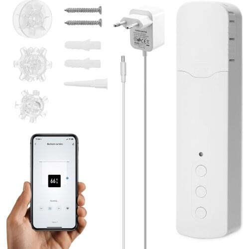 Tuya WiFi TM616EGWT Intelligent Pull Bead Curtain Motor Intelligent Home Household Hotel Electric Curtain Motors Voice Control