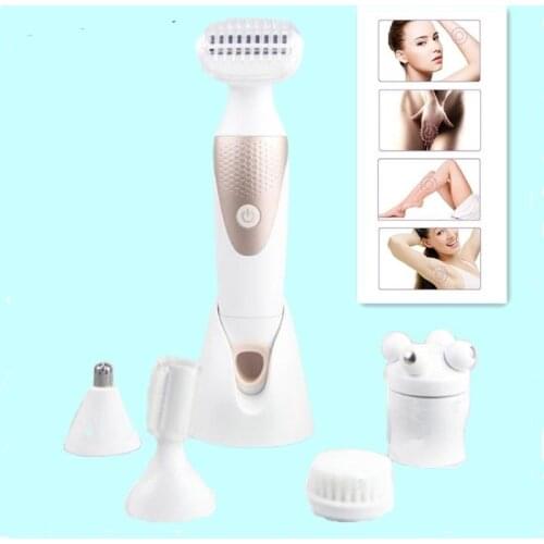 Washable Electric Lady Epilator Shaver All In One Women Grooming Kit Bikini Line Trimmer Underarm Hair Clipper Eyebrow Razor Cut