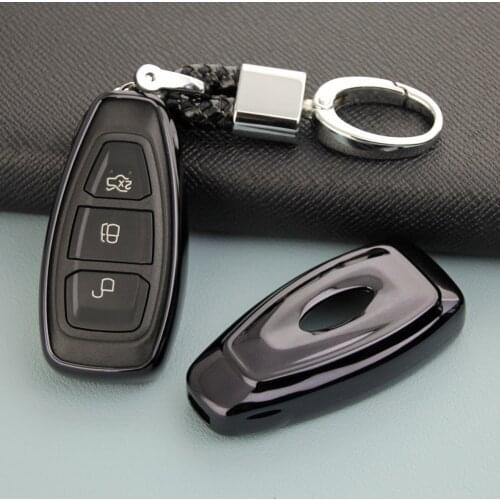 Soft TPU Car Key Protect Case Cover For FORD C-MAX FOCUS RS ST Fiesta Hatch car styling key ring shell cover