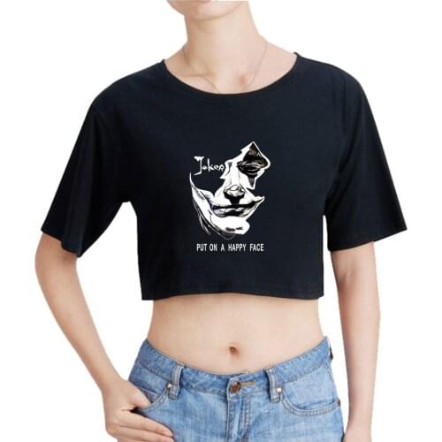 2019 new Summer Hot selling womans Navel Untitled Joker Origin Movie printed Sports Fashion T-shirt Madrid cotton t shirt Tops