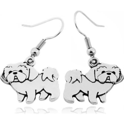 New Vintage Hippie Shih Tzu Brinco Drop Earring Boho Chic Dog Statement Big Earrings For Women Bijoux Earings Fashion Jewelry
