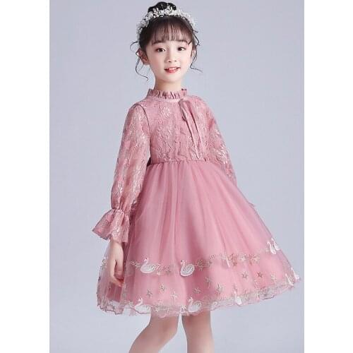 Girls Dress 2021 Spring Dress Festival Show Childrens Flower Girl Dresses Korean Baby Clothes