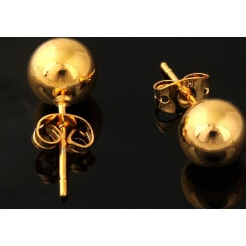 Semicircle Nails Stud Earrings18K Gold Filled Plated Fine Jewelry Cute Brinco Bijoux Pequenos Brincos Women