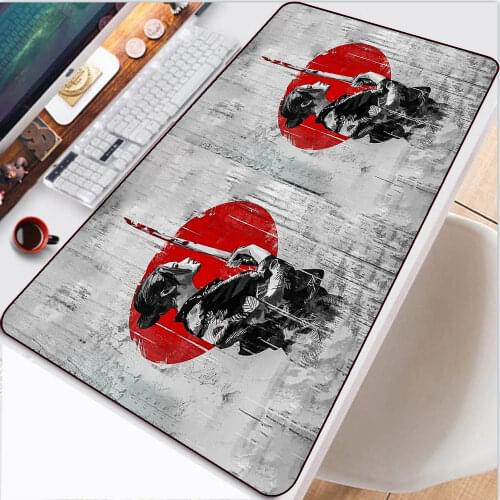 Hot Japanese Warrior Gaming Mousepad Xxl Gamer Notebook Gaming Accessories Computer PC Keyboard Carpet Office Desk Mat Mousepad