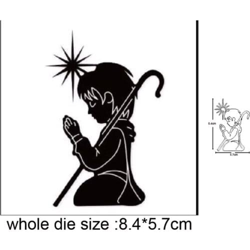 Craft dies Polaris Prayer Crutch Metal Cutting Dies DIY Scrapbooking dies cut Embossing Paper Card Making Stencils dies Template